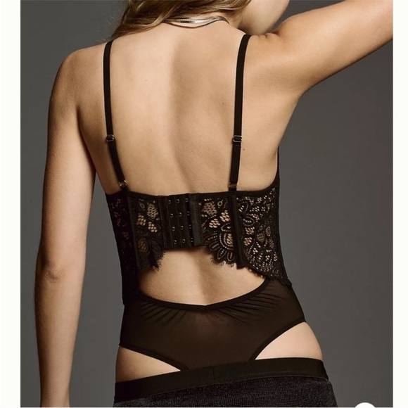 Anthropologie Black Lace Bodysuit - Picture 2 of 5